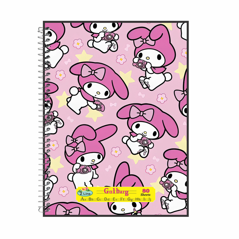 دفتر زبان 80 برگ گلبرگ مدل ملودی کد 7093