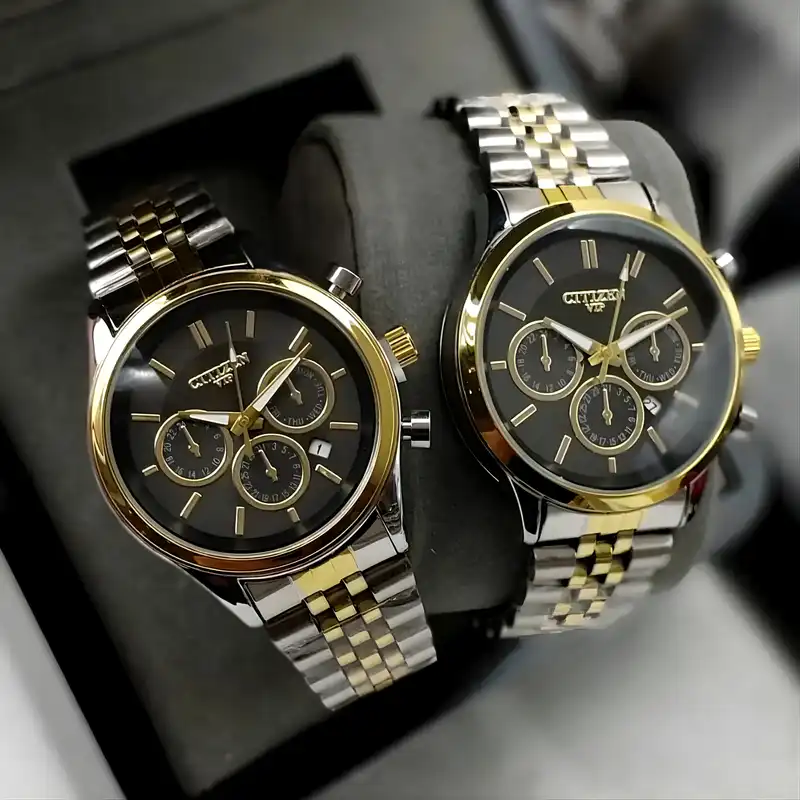 ست ساعت مچی عقربه ای زنانه و مردانه مدل تک موتوره کد CTZ1