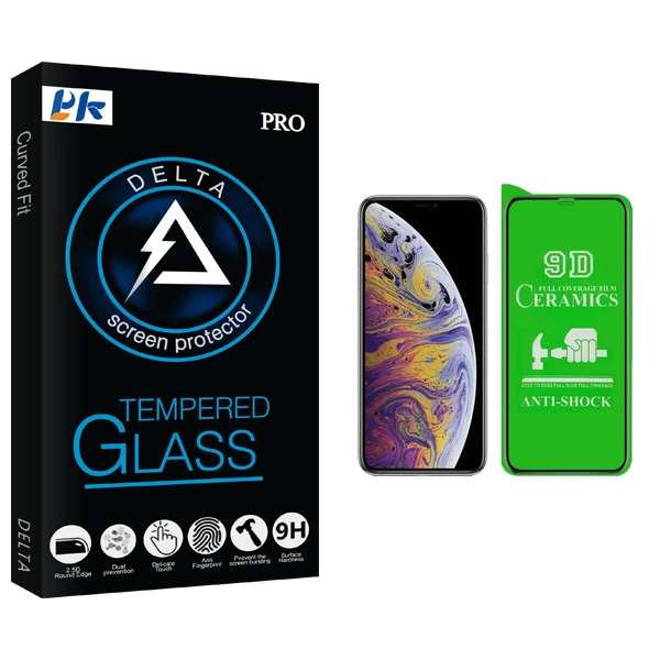 محافظ صفحه نمایش سرامیکی پی کی مدل Delta مناسب برای گوشی موبایل اپل IPHONE XS MAX/11PRO MAX