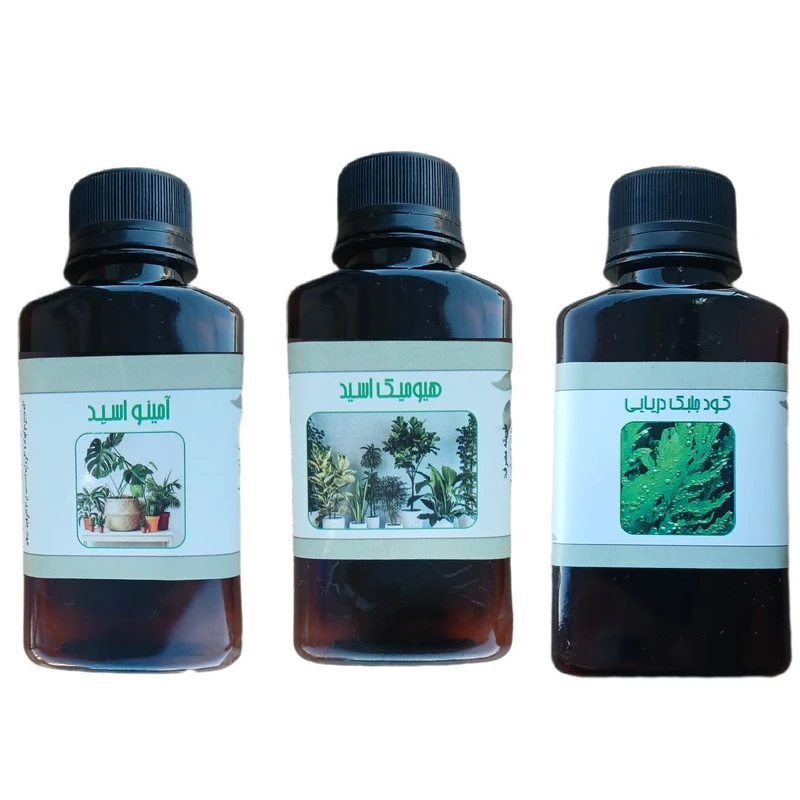  کود مایع امینو اسید و جلبک دریایی و هیومیک اسید مدل life drop حجم 110 میلی لیتر بسته 3 عددی