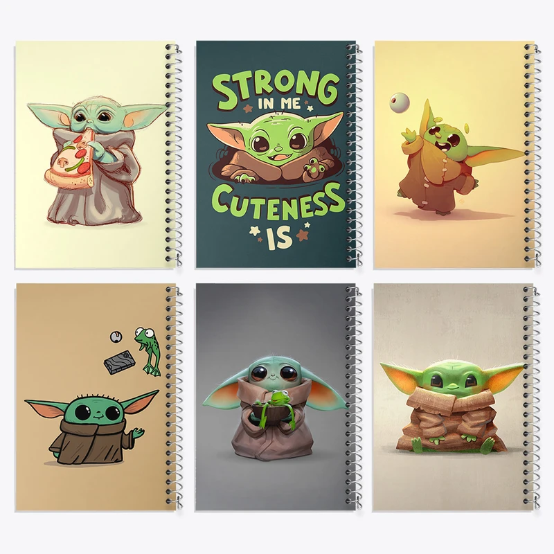 دفتر مشق 50 برگ خندالو طرح بیبی یودا کد 904 مجموعه 6 عددی