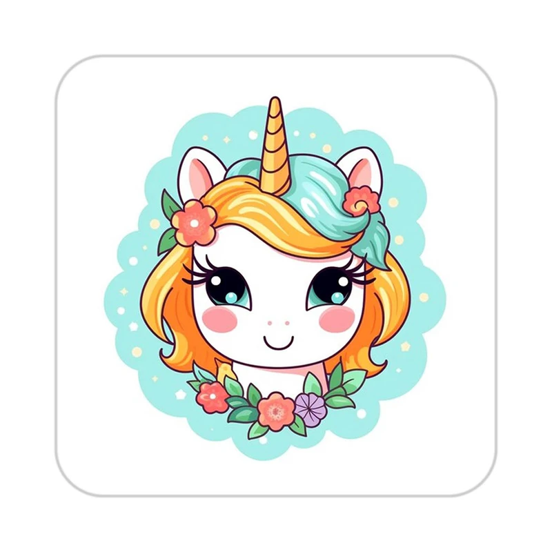 زیر لیوانی کاکتی طرح اسب تک شاخ و یونیکورن مدل mp29720