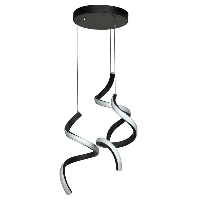 لوستر آویز سه شعله چشمه نور کد L6364/3H-BK مدرن لوستر آویز سه شعله چشمه نور کد L6364/3H-BK مدرن