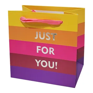 پاکت هدیه طرح راه راه مدل JUST FOR YOU کد 416 بسته 2 عددی