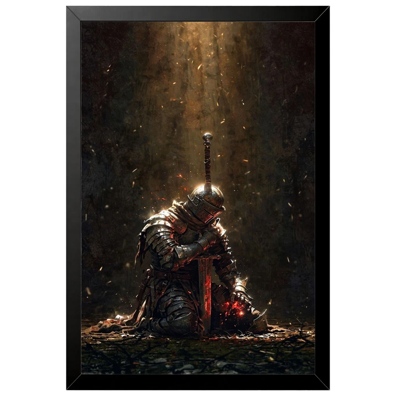 تابلو بکلیت طرح گیمینگ Dark Souls مدل B-po2196 فریم مشکی