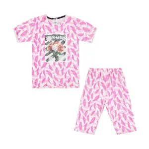 ست تی شرت آستین کوتاه و شلوارک دخترانه کیکی رایکی مدل KBB06346-013