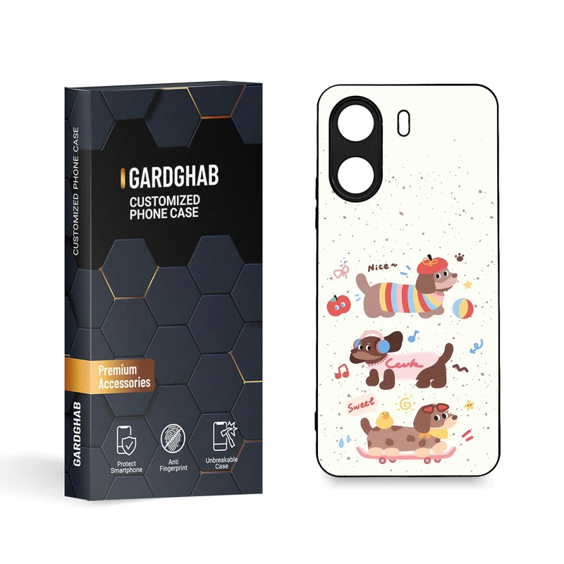 کاور گارد قاب مدل دورژله ای فانتزی مناسب برای گوشی موبایل شیائومی  Poco C65 / Redmi 13c