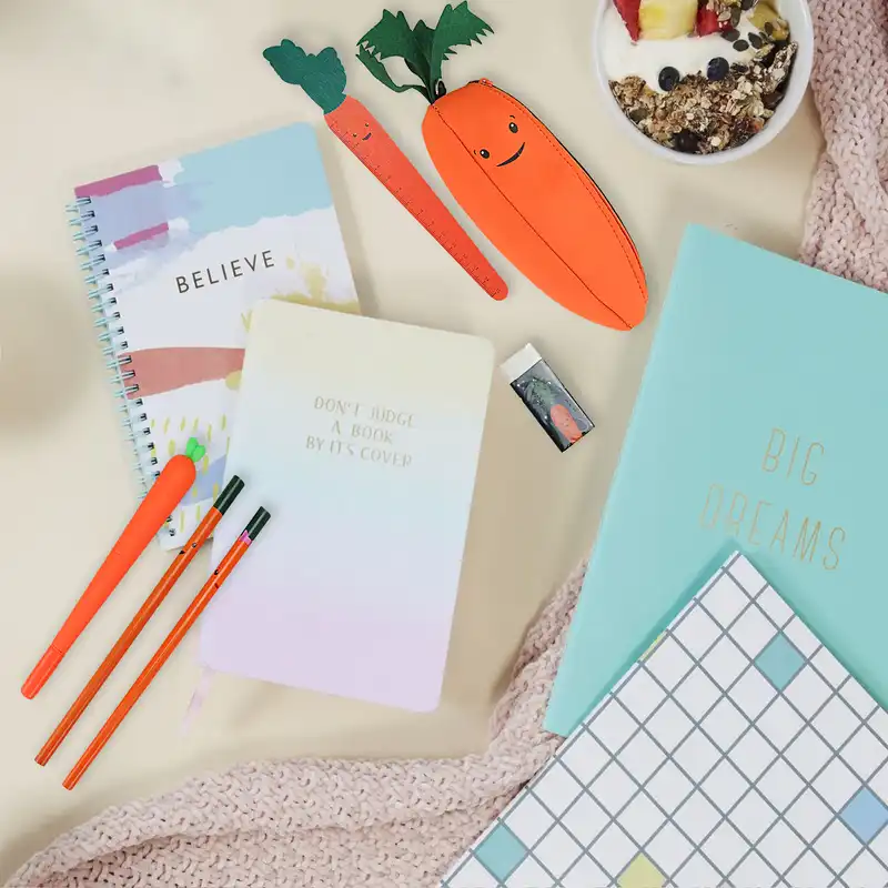 بسته لوازم التحریر مدل هویج بسته 6 عددی