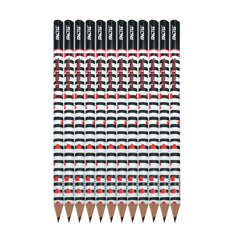 مداد مشکی فکتیس طرح قلب کد 05 بسته 12 عددی