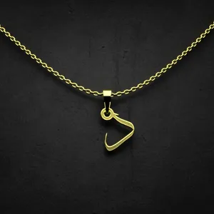 گردنبند طلا 18 عیار زنانه مدوپد مدل حرف د کد I2-1-1534