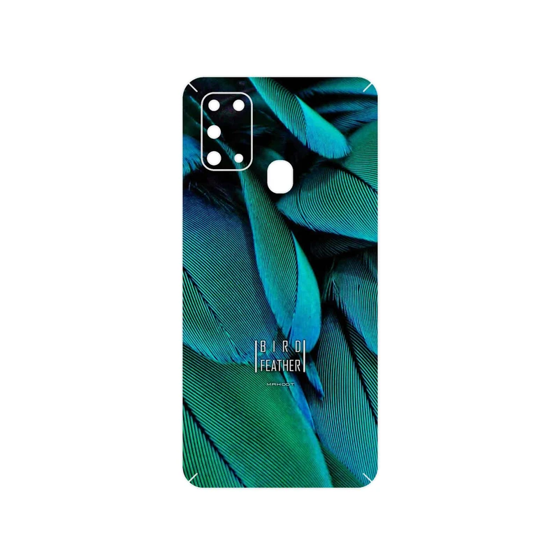 برچسب پوششی ماهوت مدل Green Feather مناسب برای گوشی موبایل سامسونگ Galaxy M31