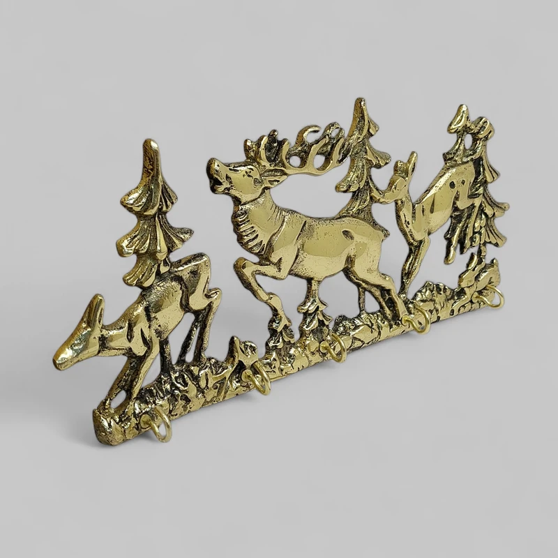 عکس شماره 4 : جا کلیدی برنزی مدل گله گوزن ها کد 083