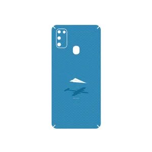 MAHOOT Minimal Paper Airplane Cover Sticker for Samsung Galaxy M21