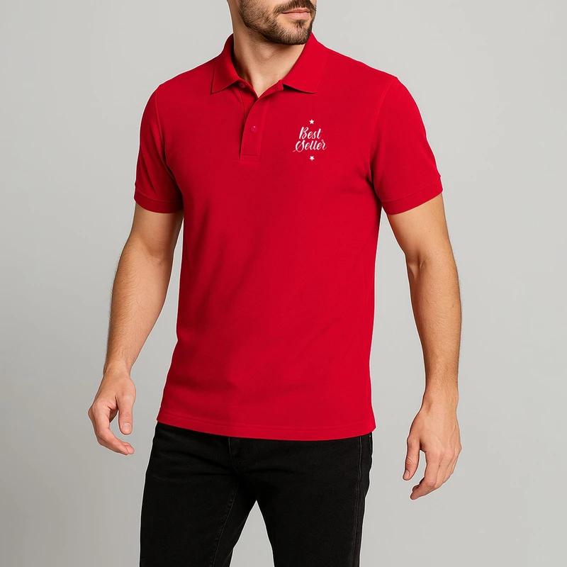 پولوشرت آستین کوتاه مردانه مدل X343 رنگ قرمز