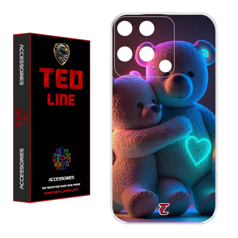 کاور تد لاین طرح خرس عاشق کد 1112 مناسب برای گوشی موبایل موبایل شیائومی Redmi 10C / Poco C40