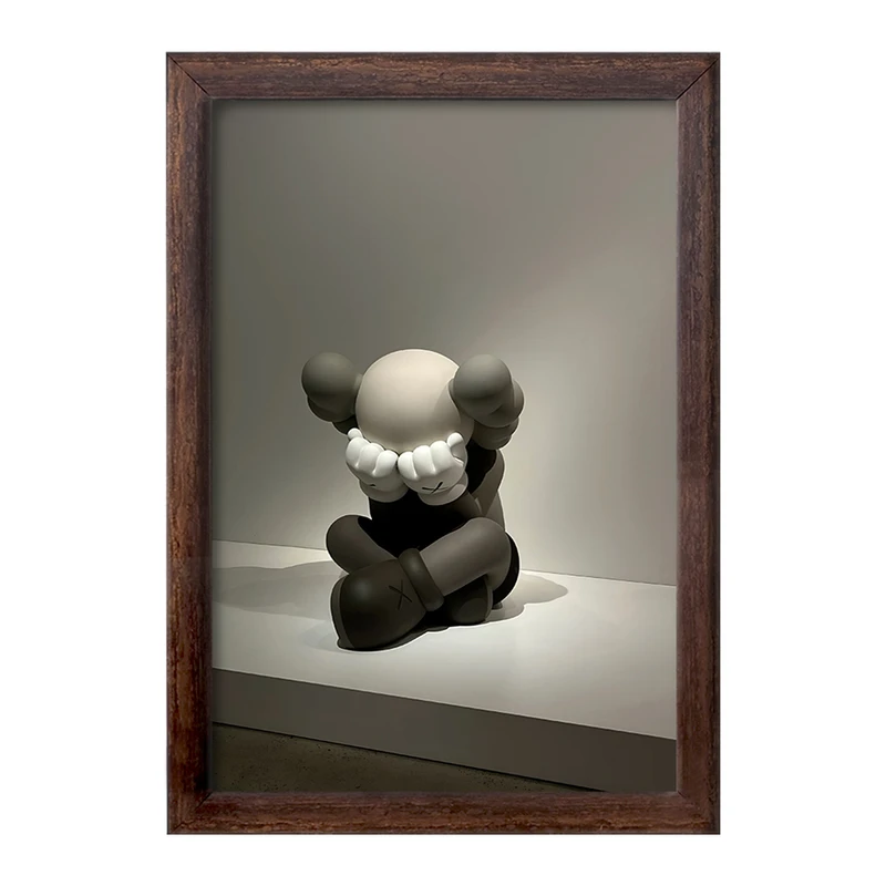 تابلو خندالو طرح عروسک کاز (kaws) کد F3998