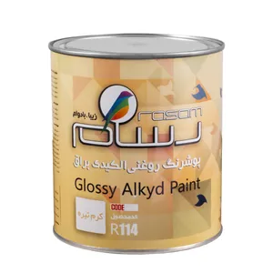 پوشرنگ روغنی آلکیدی کرم تیره رسام کد R114 حجم 3.78 لیتر