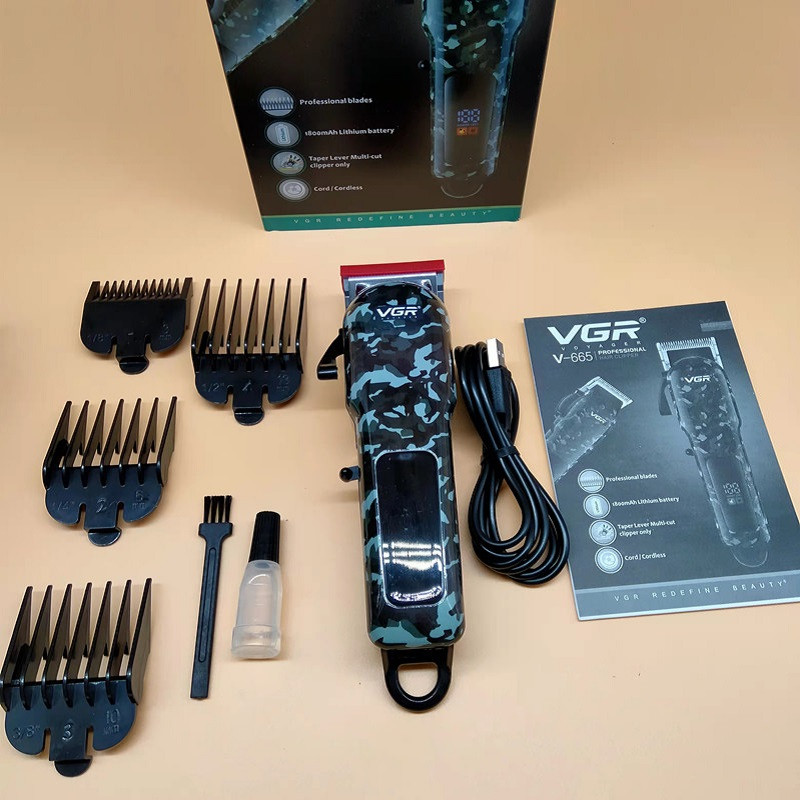 خرید و قیمت ماشین اصلاح موی سر و صورت وی جی ار مدل V-665