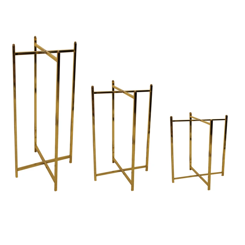 استند گلدان مدل فلزی پروفیل مربعی کد 23 مجموعه 3 عددی