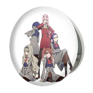 آینه جیبی خندالو طرح تیم دختران فرنکس انیمه دارلینگ در فرنکس مدل تاشو کد 11986 