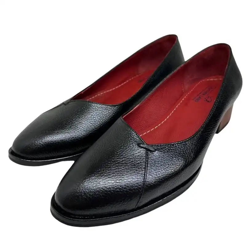 کفش زنانه سرزمین چرم مدل 1638 رنگ مشکی