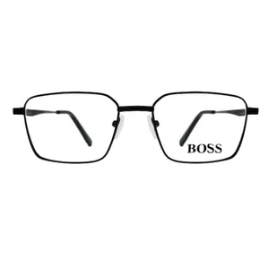 فریم عینک طبی مدل مستطیل بدنه فلزی دسته فنری کد 0385