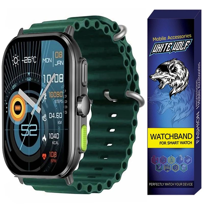 بند وایت ولف مدل WB-Ocean مناسب برای ساعت هوشمند گلوریمی GS2 Pro