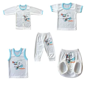 ست 5 تکه لباس نوزادی طرح خرس خوشحال کد A