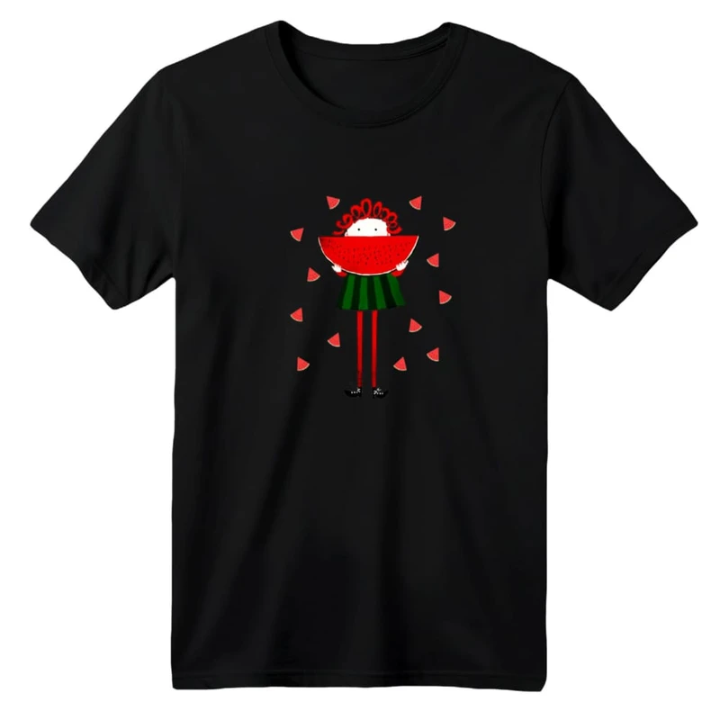 تی شرت آستین کوتاه بچگانه مدل دخترک یلدایی کد 19