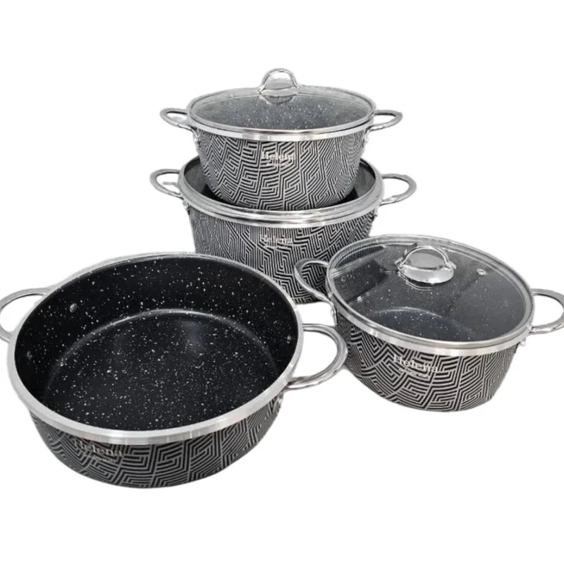 سرویس قابلمه و تابه گرانیت ۷ پارچه هلنا مدل زیگما