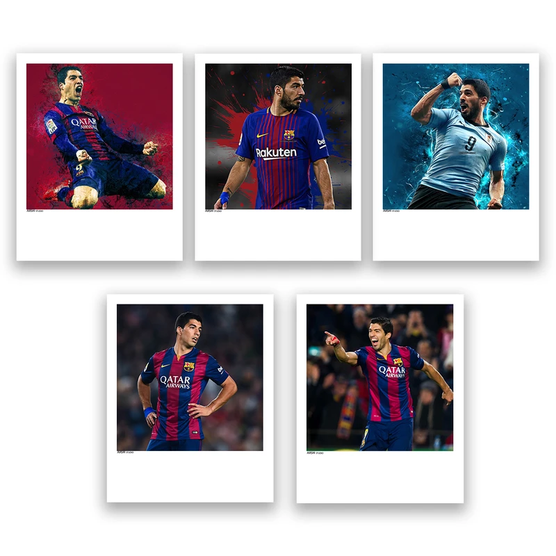 آویز تزیینی عرش مدل فانتزی فوتبالی سوآرز کد Asa1253 مجموعه پنج عددی