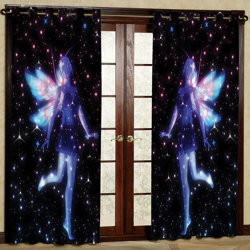 پرده مدل فرشته دختر مخمل پانچی کد 2475 سایز 200x140 سانتی متر