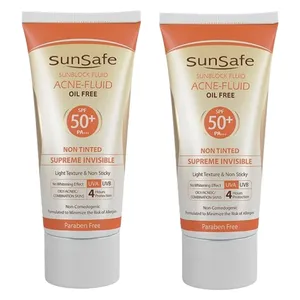 کرم ضدآفتاب سان‌سیف مدل ACNE FLUID حجم 50 میلی‌لیتر مجموعه 2 عددی