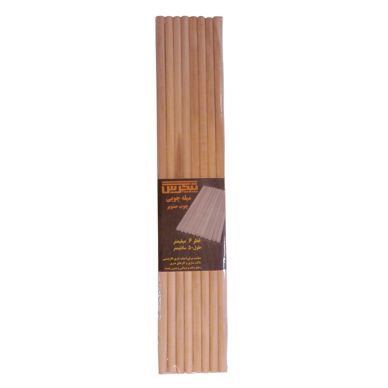 میله چوبی تنگرس مدل صنوبر 6 میل کد SG-06-500 بسته 9 عددی میله چوبی تنگرس مدل صنوبر 6 میل کد SG-06-500 بسته 9 عددی