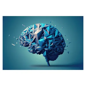 فرش پارچه‌ای مدل فرشینه طرح مغز هندسی کد AR3059735