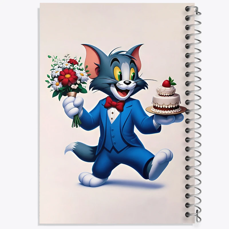 دفتر ژورنال نویسی 50 برگ خندالو مدل نقطه ای طرح تام (Tom) کد F8398