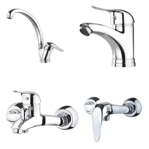 ست شیرآلات صنعت گستر الماس مدل نسترن مجموعه 4 عددی