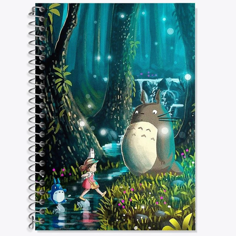 دفتر زبان 50 برگ خندالو مدل سه خط طرح توتورو و می انیمه توتورو Totoro کد 12815
