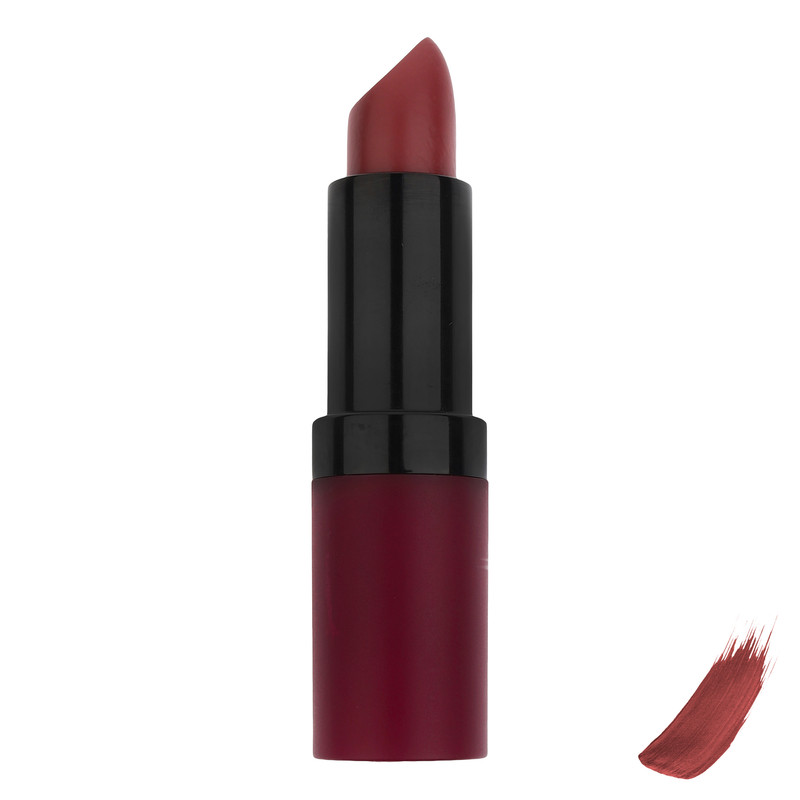 رژ لب جامد مات گلدن رس مدل Velvet رنگ قهوه ای شماره 16