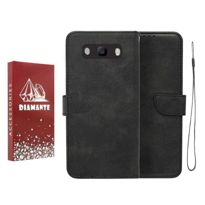 کیف کلاسوری دیامانته مدل Scusa Rd مناسب برای گوشی موبایل سامسونگ Galaxy J510 /J5 2016 به همراه بند آویز