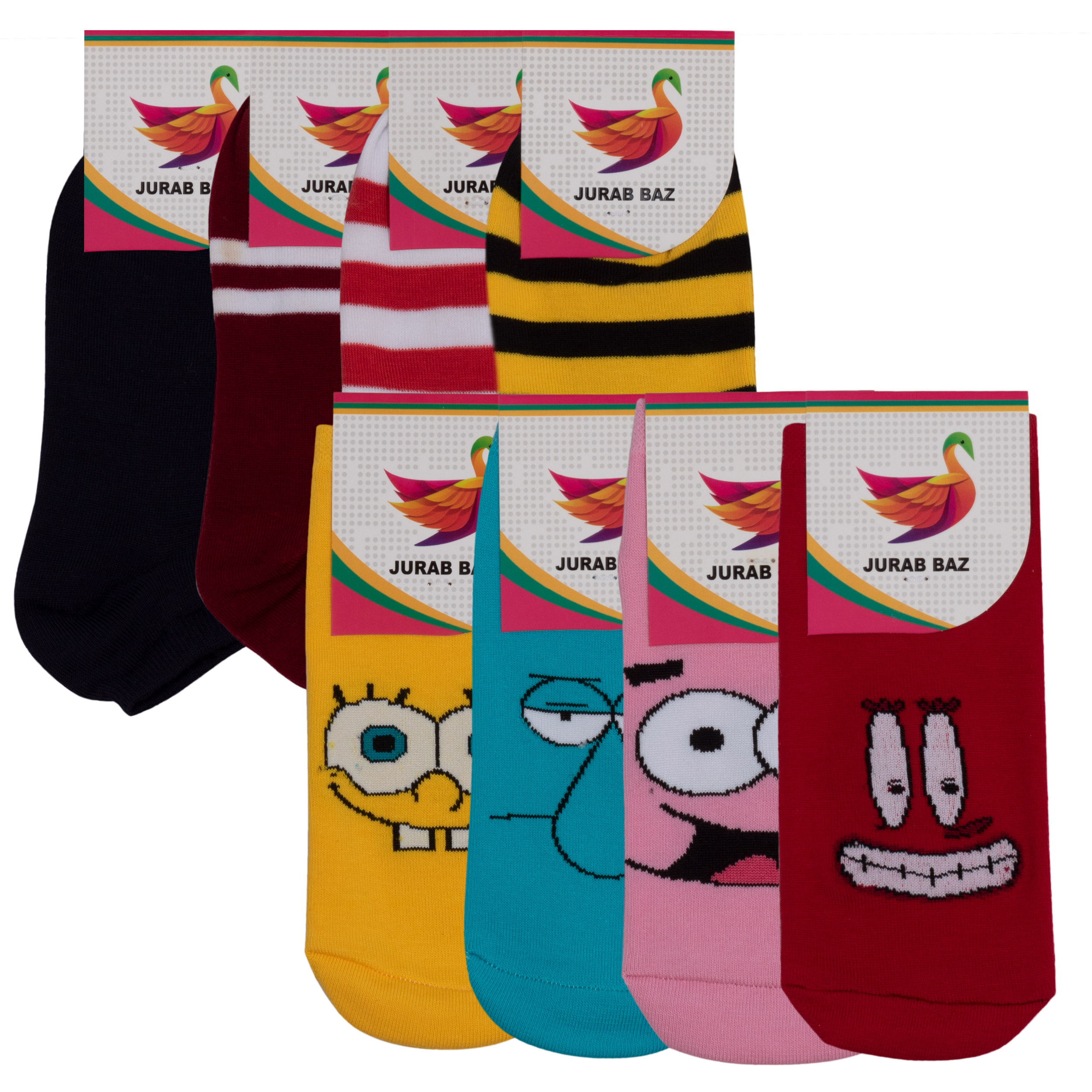 جوراب دخترانه کد JB 47 مجموعه 8 عددی