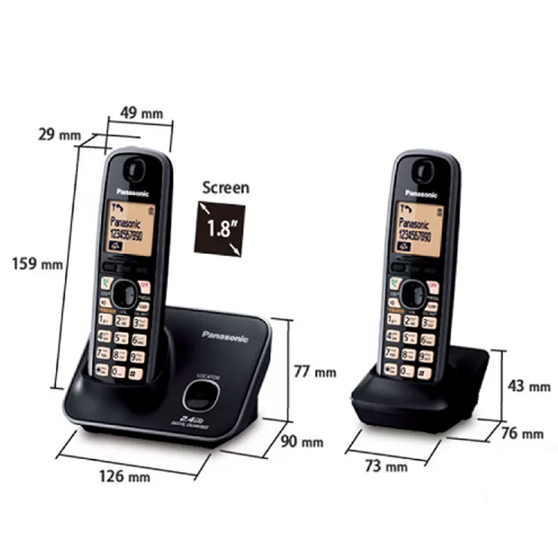 تلفن بی سیم پاناسونیک مدل KX-TG3712BX 2