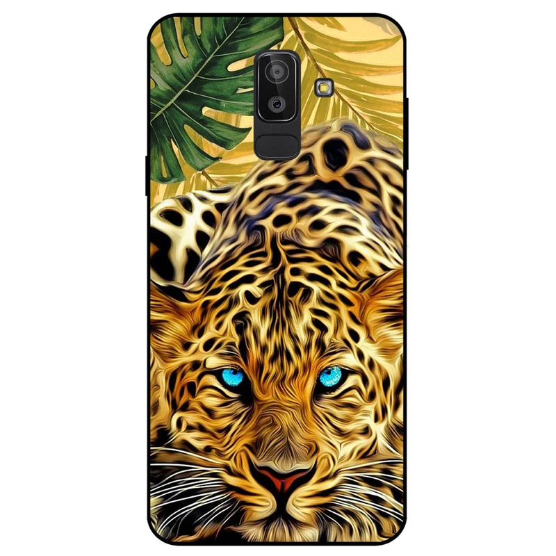 کاور مگافون طرح پلنگ مدل 7455 مناسب برای گوشی موبایل سامسونگ Galaxy J8 2018         