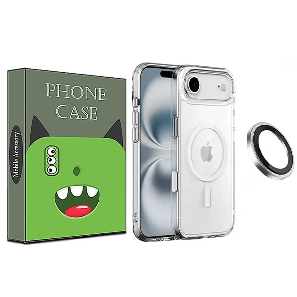 کاور فون کیس مدل Mag_slimi مناسب برای گوشی موبایل اپل iphone 17 Air به همراه محافظ لنز دوربین