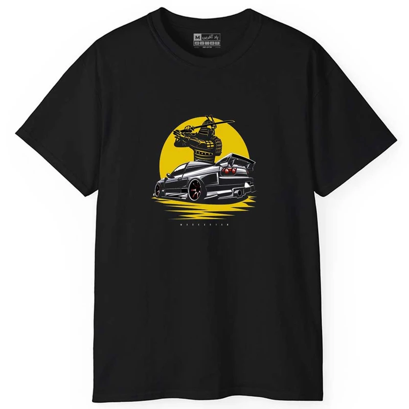 تی شرت آستین کوتاه مردانه پاد آفرین طرح ماشین اسپرت کد 0745
