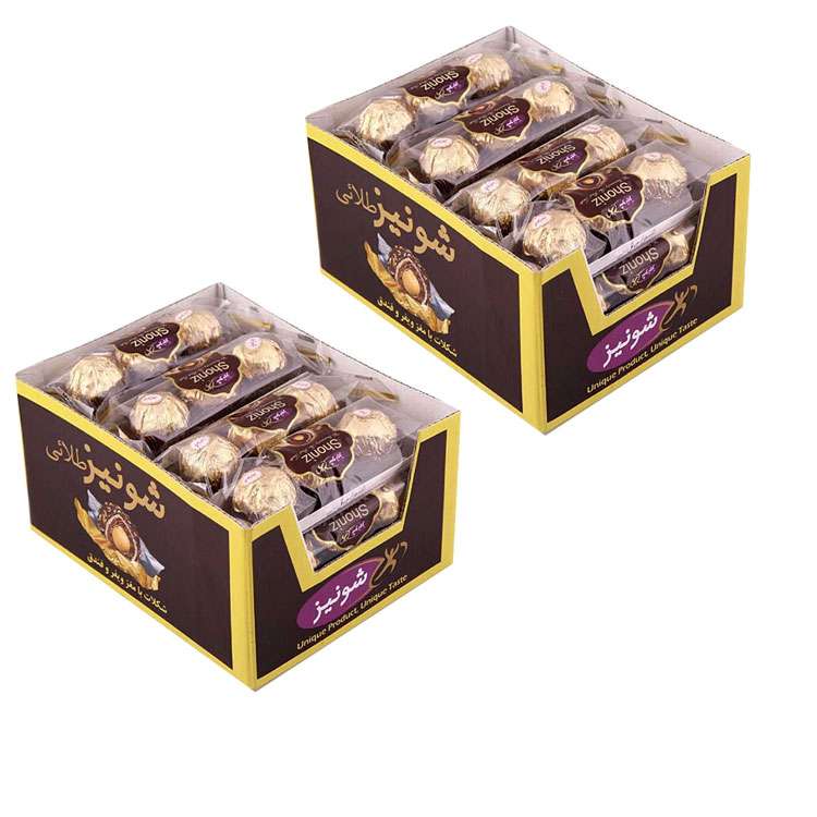 شکلات مغزدار طلایی شونیز 2 بسته 36 عددی