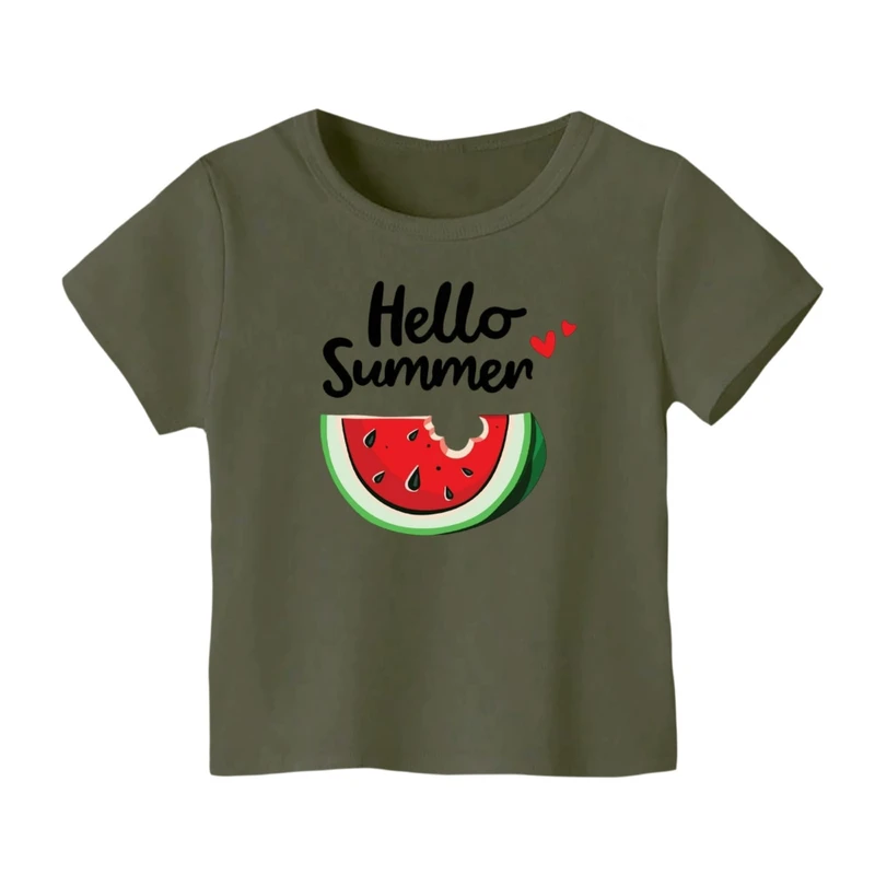 تی شرت آستین کوتاه بچگانه مدل هندوانه یلدایی کد 13