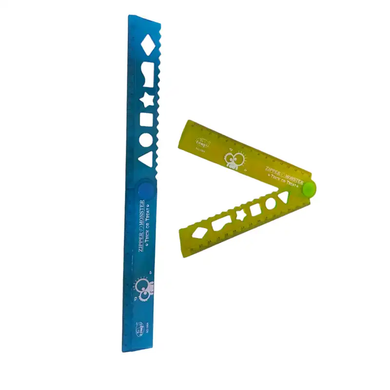 خط کش 30 سانتی متر مدل ژله ای تاشو مجموعه 2 عددی