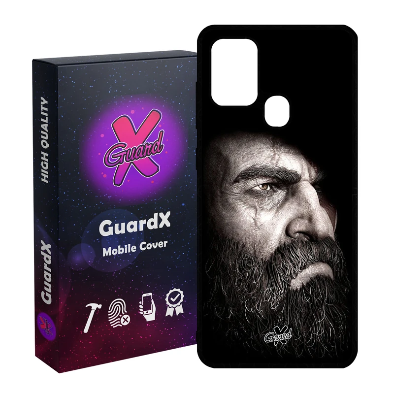 کاور گارد ایکس طرح God of War مدل Glass10100 مناسب برای گوشی موبایل سامسونگ Galaxy A21s