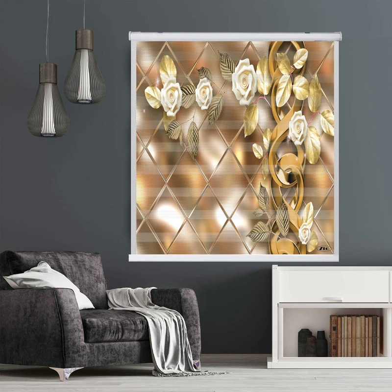 پرده زبرا زیو کد 3D1376 سایز 150x150 سانتی متر